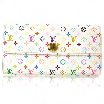 Louis Vuitton Monogram Multicolor Sarah Wallet White 1 of 10