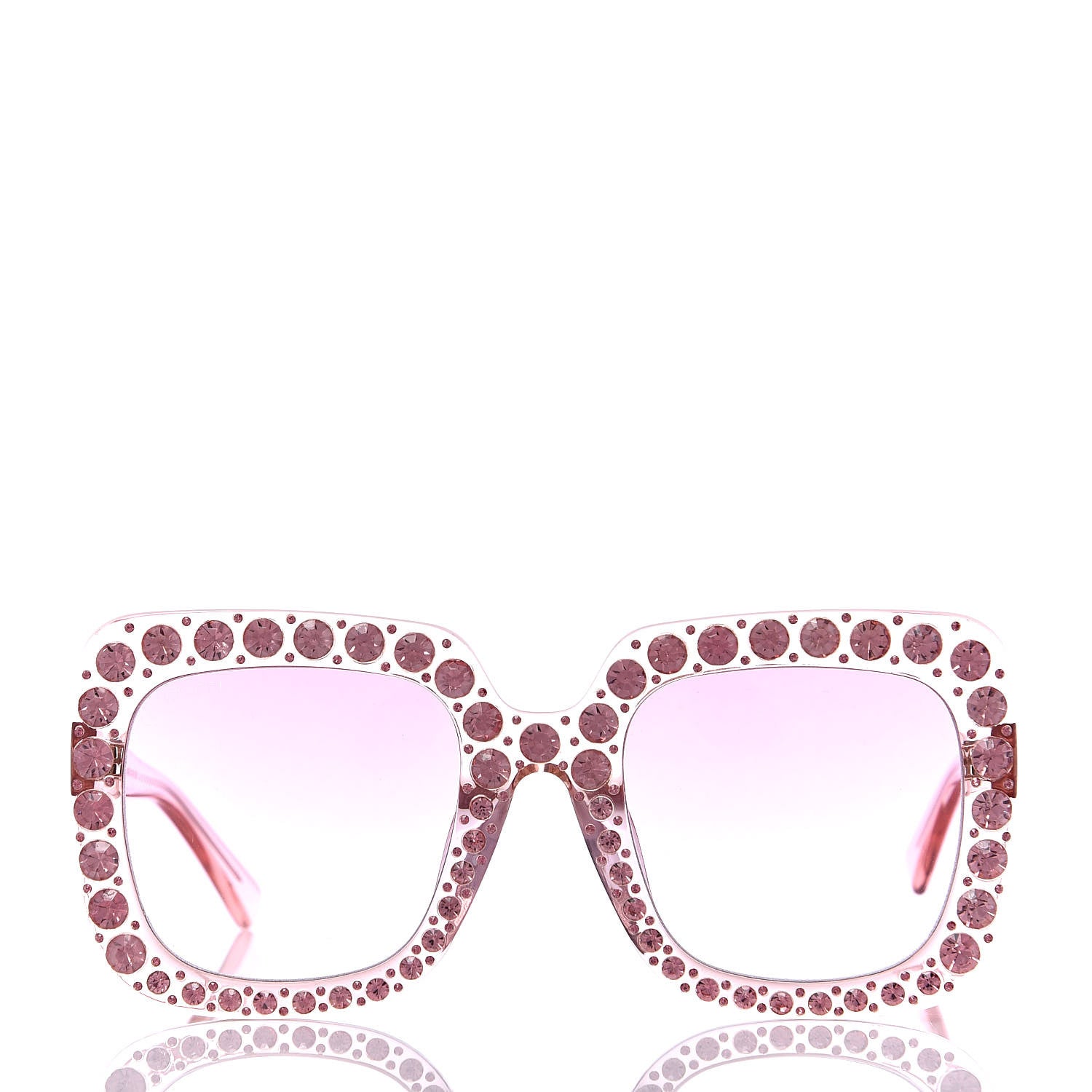 Gucci Crystal Square Frame Sunglasses GG0148S Pink 3 of 8