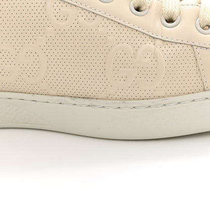 Gucci Calfskin GG Tennis Embossed Mens Ace Sneakers 9 Mystic White 14 of 18