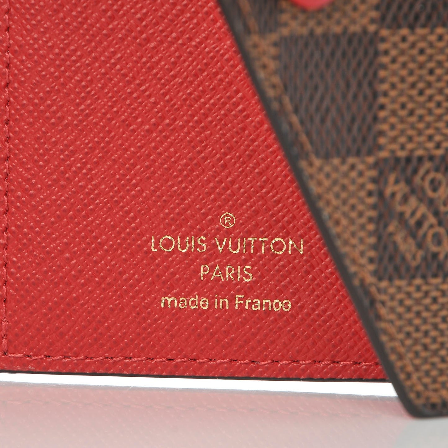Damier Ebene Victorine Wallet Red