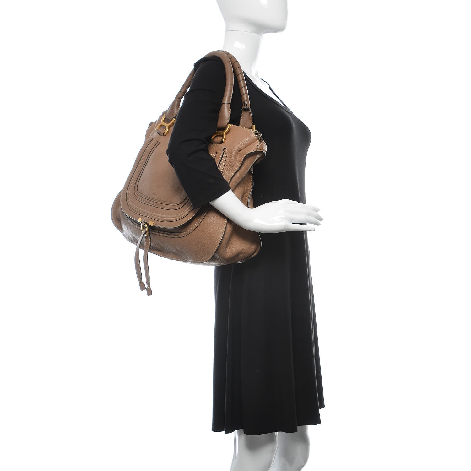 Chloe Calfskin Large Marcie Satchel Nut 2 of 14