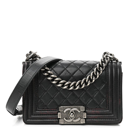 Chanel Lambskin Quilted Small Boy Flap Black 1 of 18
