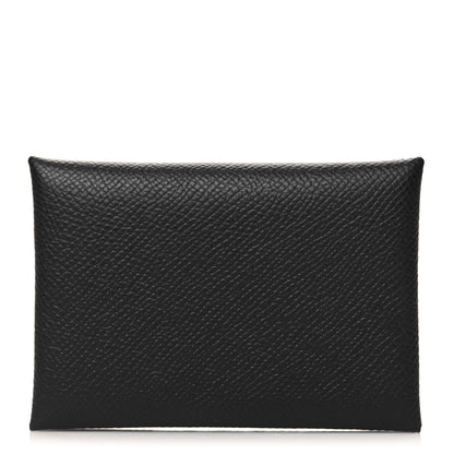 Hermes Epsom Calvi Duo Card Case Black 1 of 7