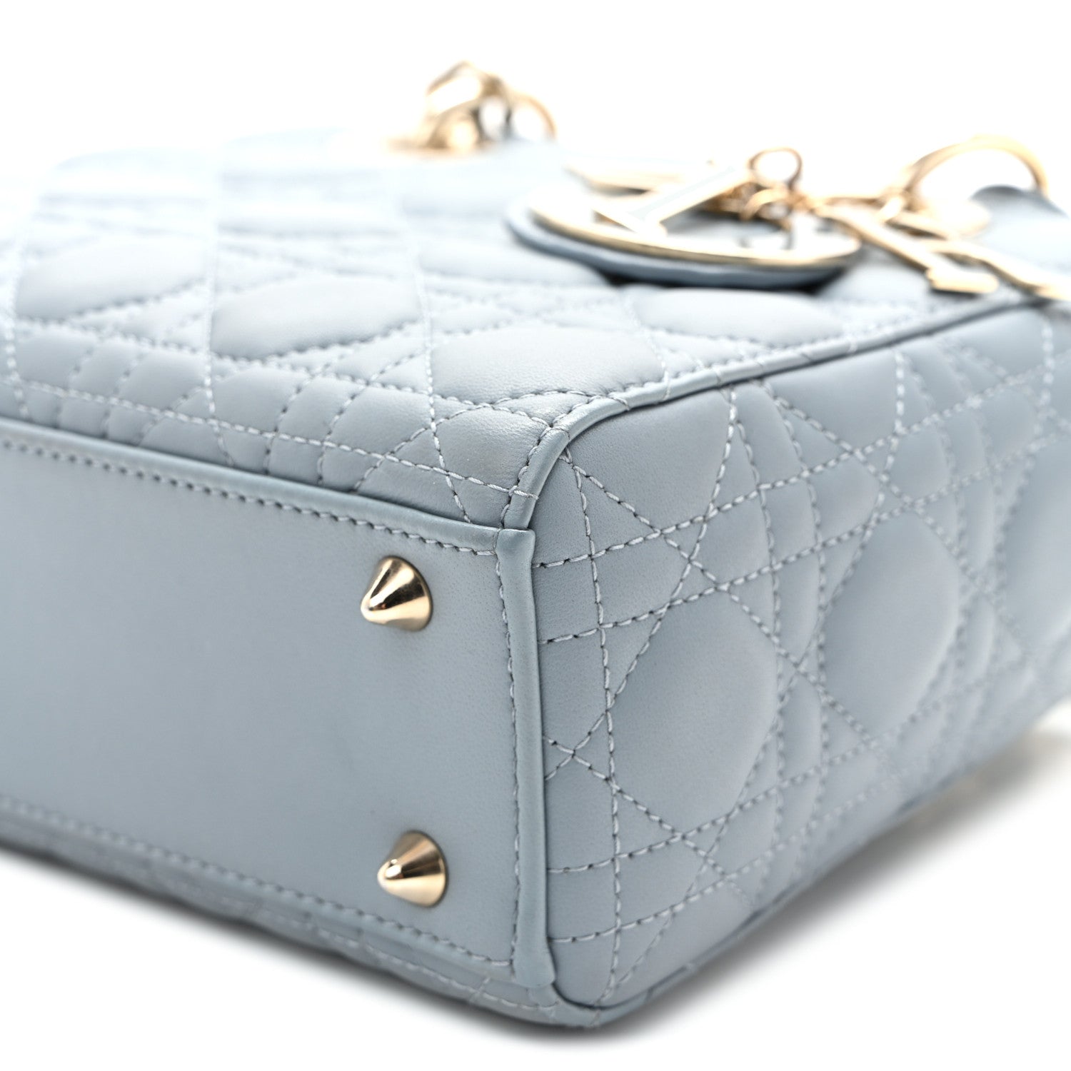 Christian Dior Lambskin Cannage Small My ABCDior Lady Dior Cloud Blue 10 of 10