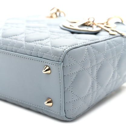 Christian Dior Lambskin Cannage Small My ABCDior Lady Dior Cloud Blue 10 of 10
