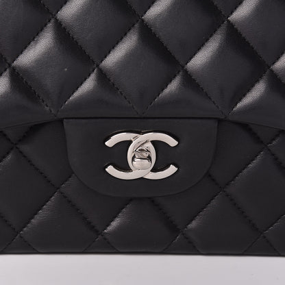 Chanel Lambskin Quilted Jumbo Double Flap Black 15 of 15