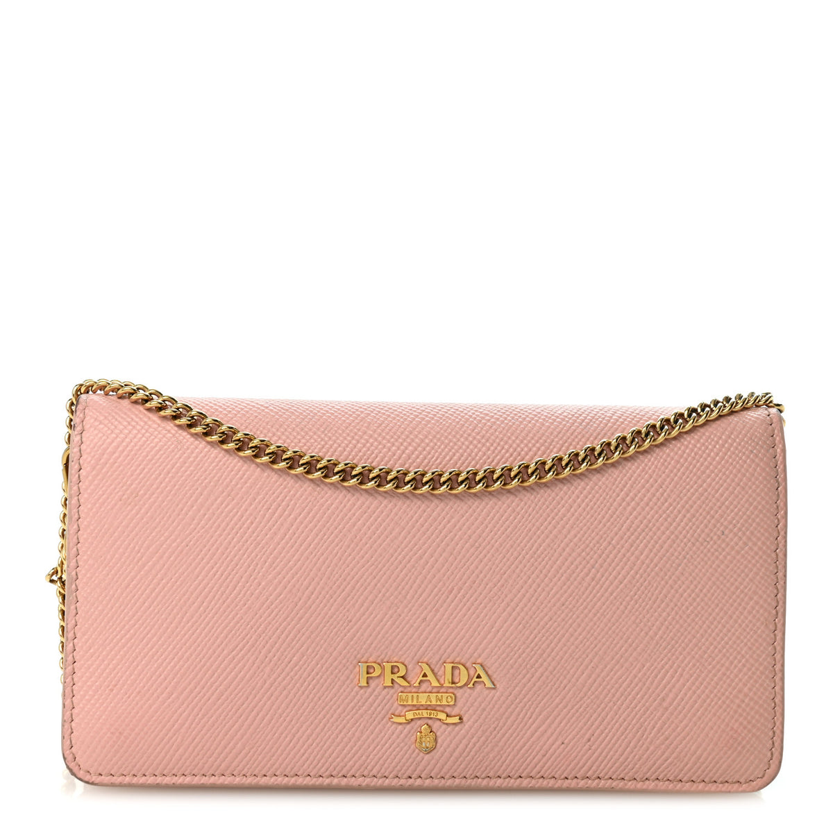 Saffiano Lux Chain Wallet Orchidea