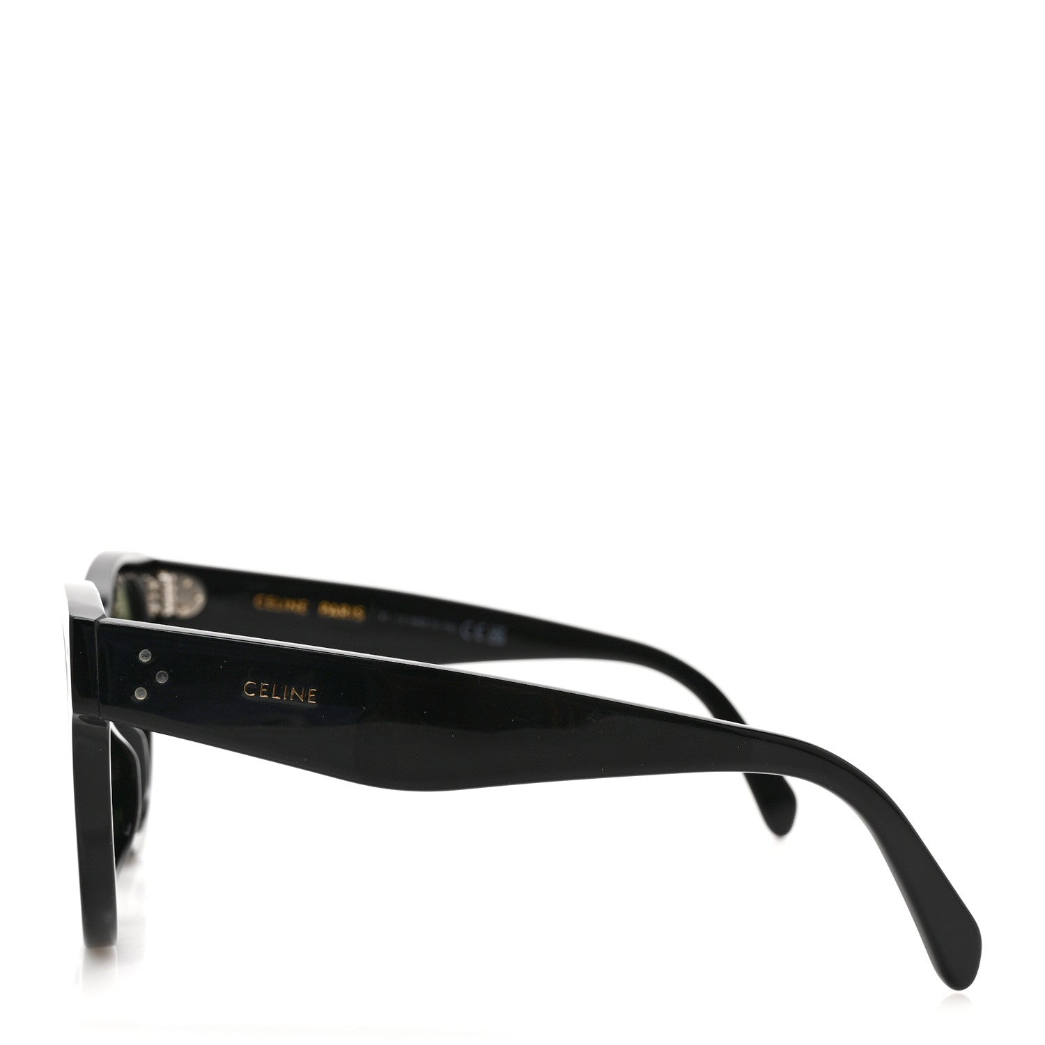 Celine Acetate Studded Mineral Round Sunglasses CL40031N Black 2 of 8