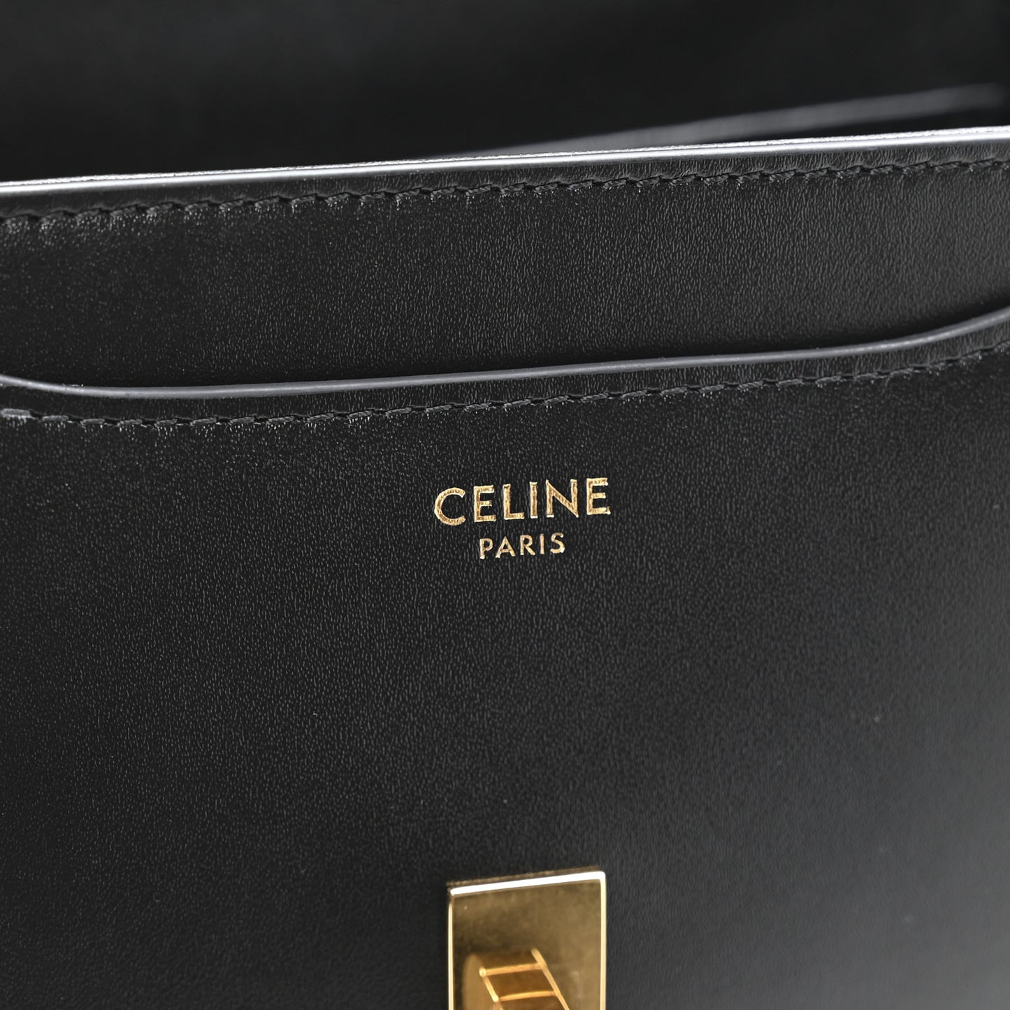 Satinated Calfskin Mini 16 Top Handle Bag Black