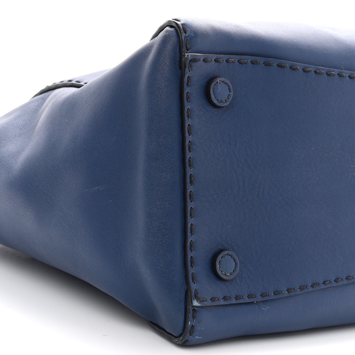 City Calf Small Hand Stitched Galleria Double Zip Tote Bleuette