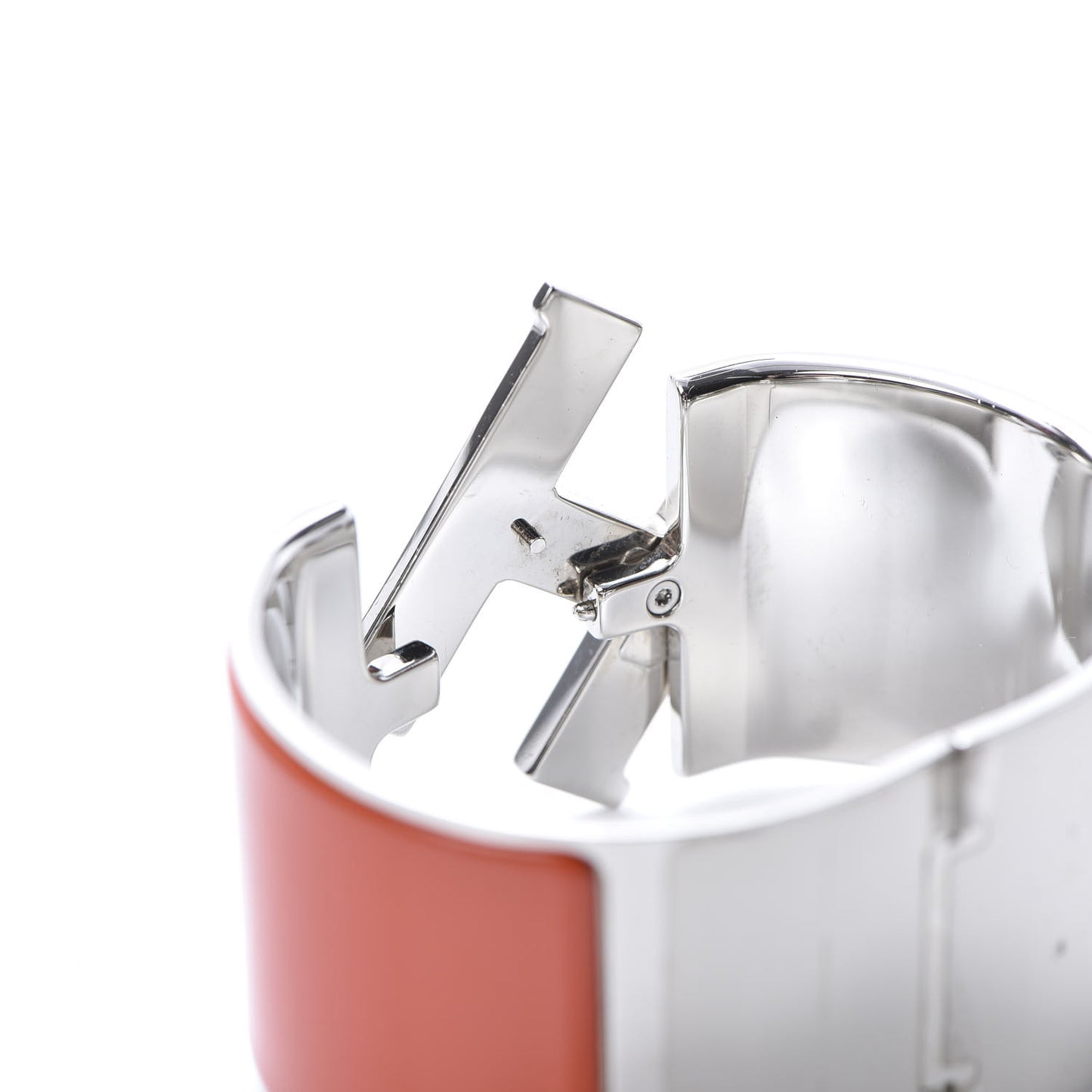 Enamel Extra Wide Clic Clac H Bracelet GM Orange Fruite White