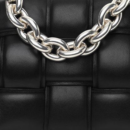 Bottega Veneta Lambskin Maxi Intreccio Padded Chain Cassette Crossbody Bag Black 7 of 9