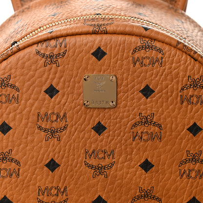 MCM Visetos Medium Side Studs Stark Backpack Cognac 7 of 9