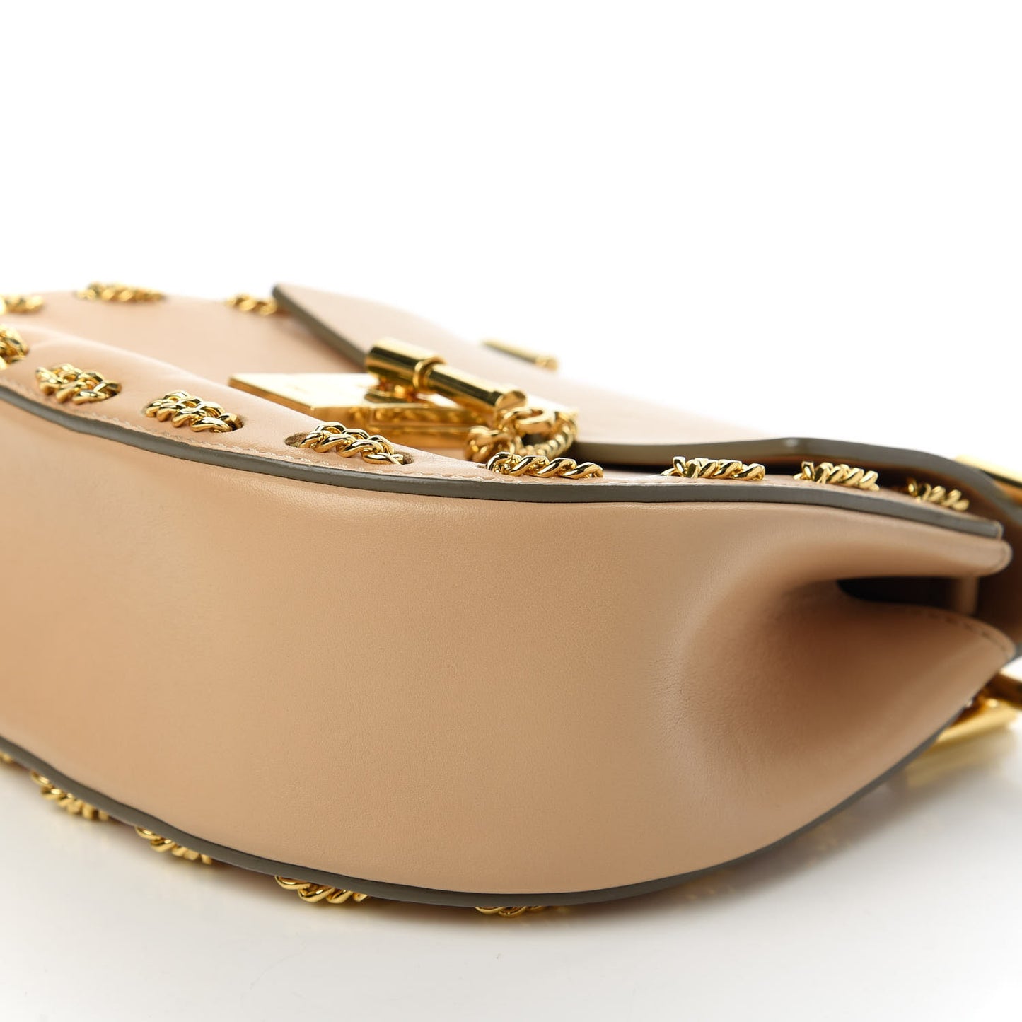 Calfskin Mini Drew Chain Shoulder Bag Blush Nude