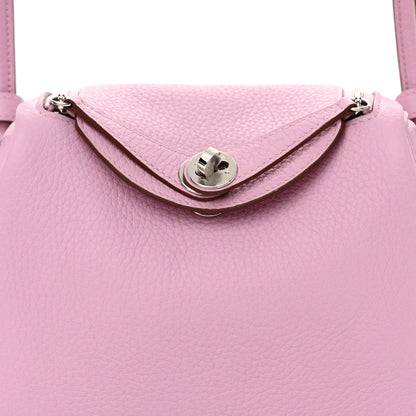 Hermes Taurillon Clemence Mini Lindy 20 Mauve Sylvestre 8 of 11