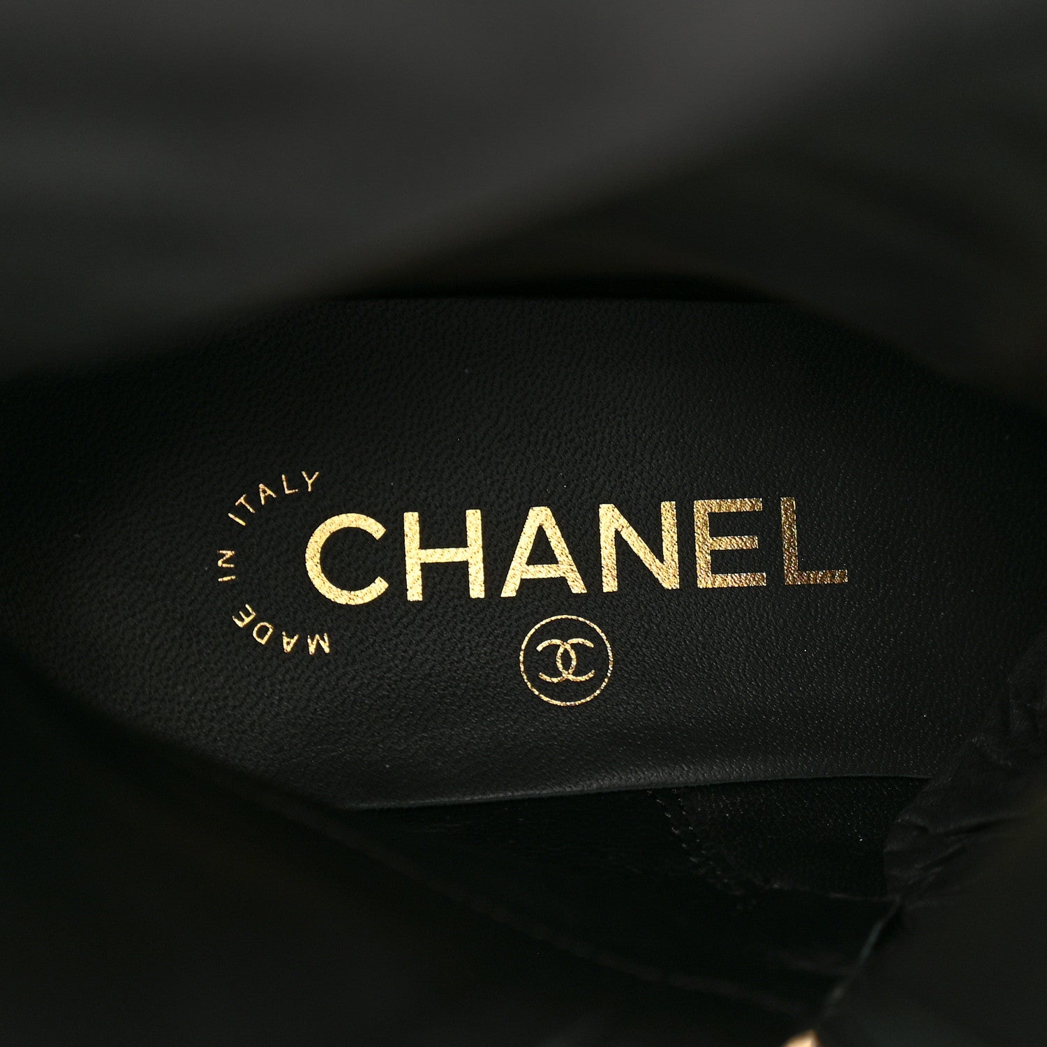 Chanel Laminated Goatskin High Boots 40 Gold 7 of 8