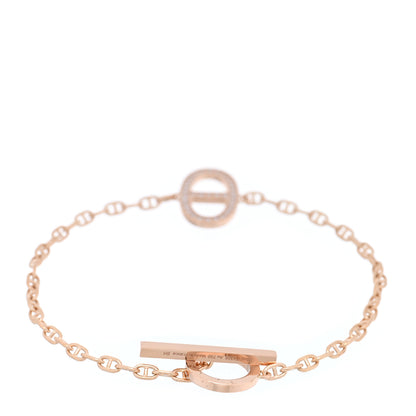 Hermes 18K Rose Gold Diamond Chaine d'Ancre Contour Bracelet 2 of 3