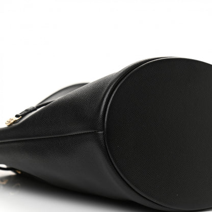 Chanel Caviar Deauville Drawstring Bucket Bag Black 10 of 11