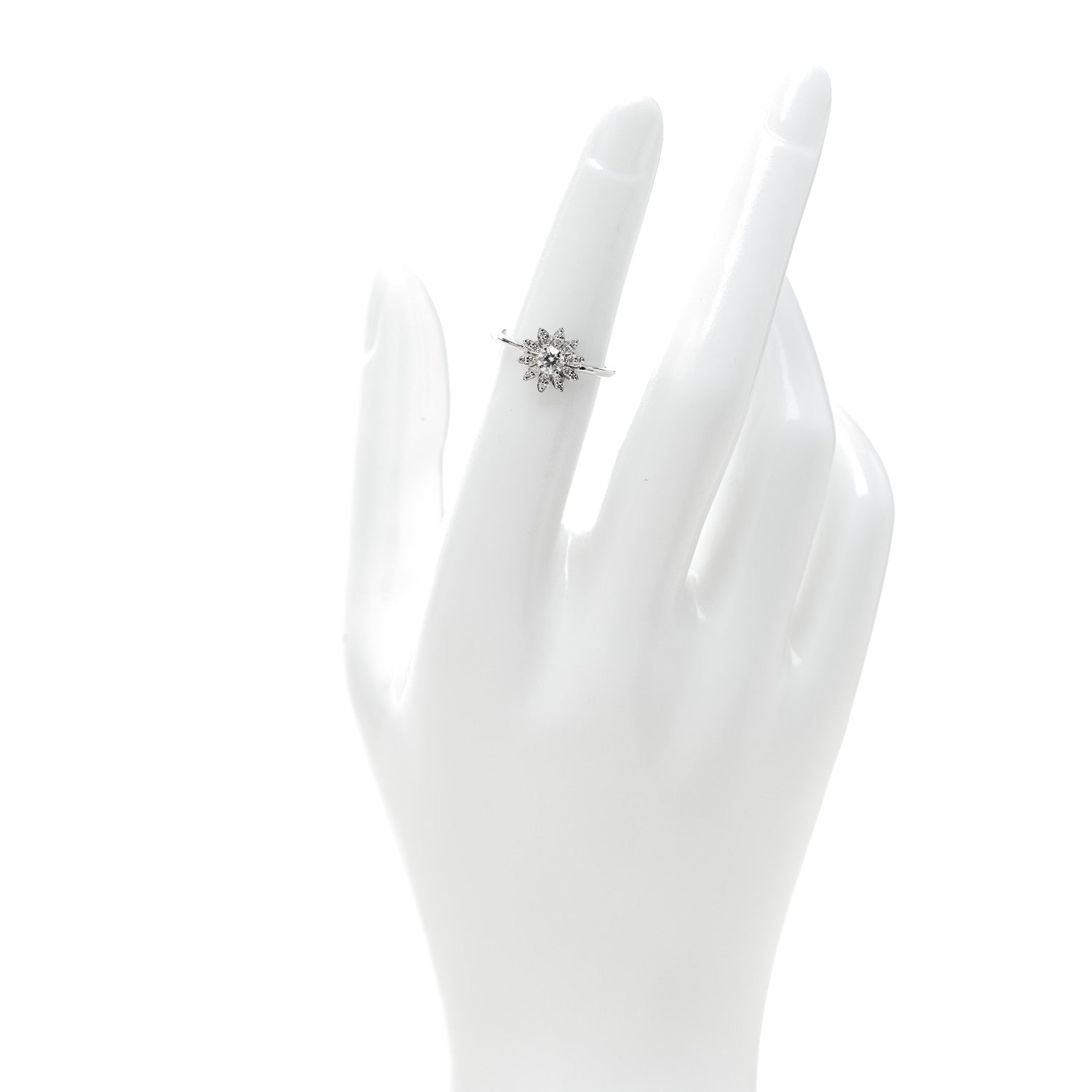 Tiffany Platinum Diamond Enchant Garden Flower Ring 48 4.5 2 of 4