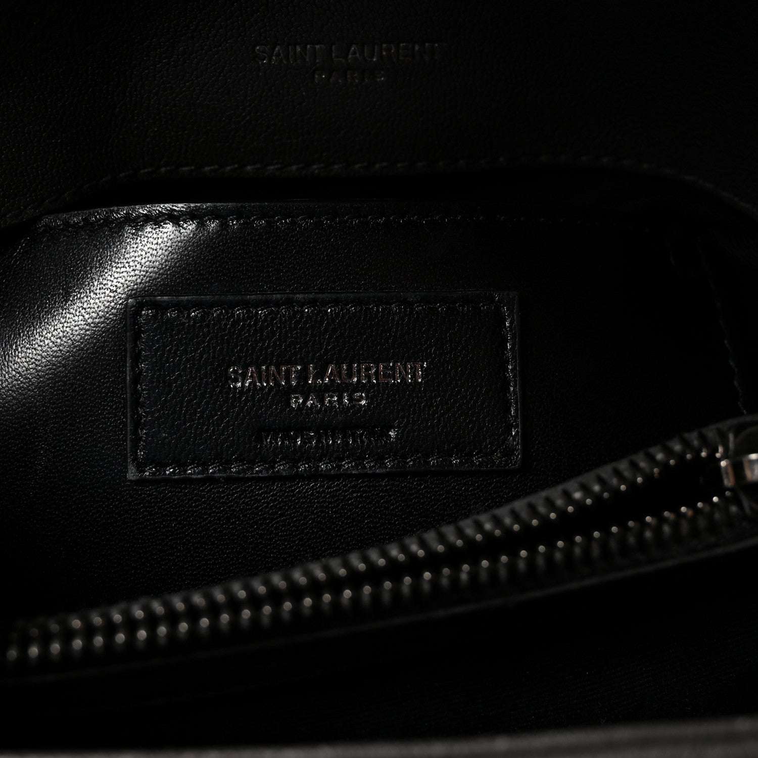 Saint Laurent Sheepskin Matelasse Chevron Monogram Medium College Bag Asphalt 6 of 10
