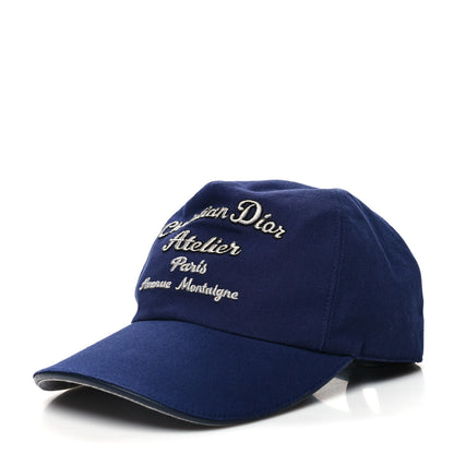 Christian Dior Cotton Embroided Baseball Cap M Blue 1 of 7