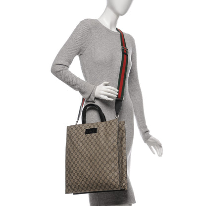 Gucci Soft GG Supreme Monogram Web Vertical Tote Black 2 of 7