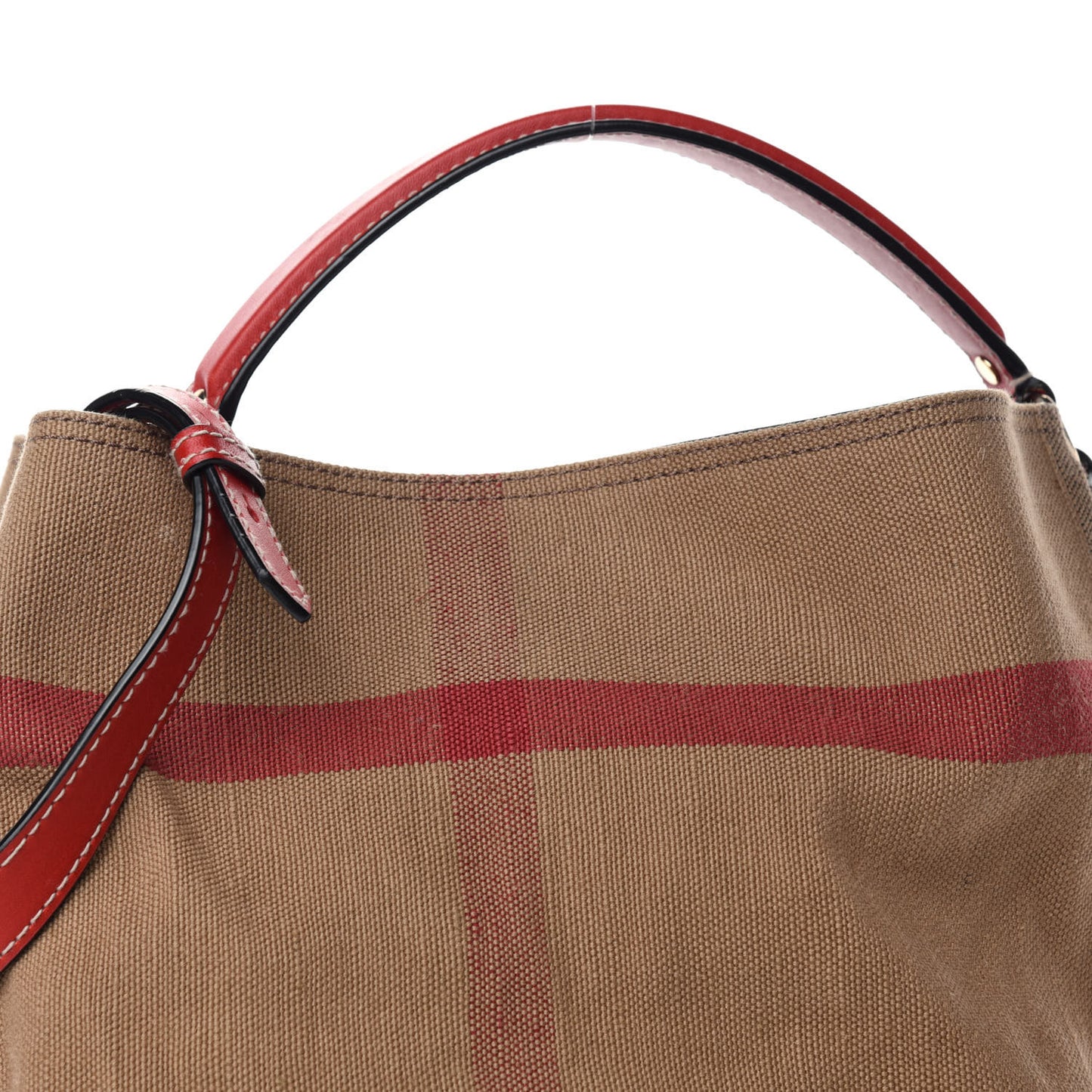 Canvas Mega Check Medium Susanna Hobo Red