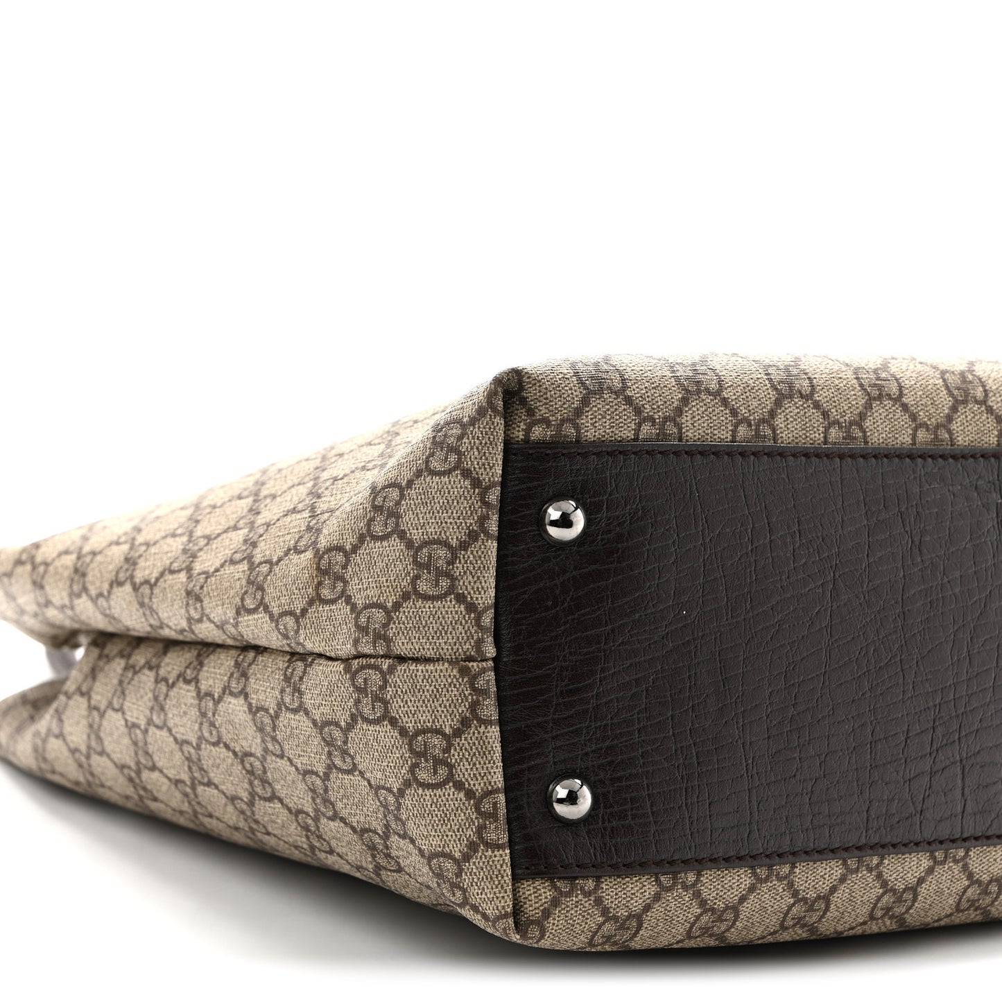 GG Plus Monogram Small Vertical Tote Dark Brown