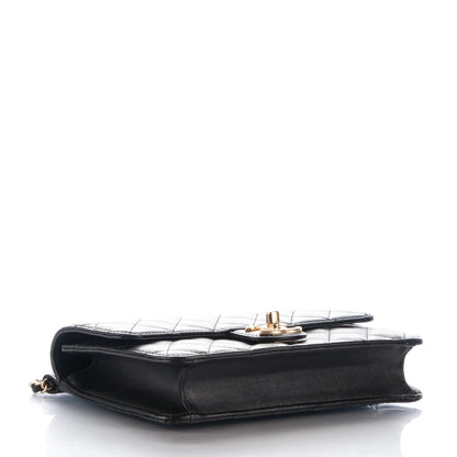 Chanel Lambskin Quilted Medium Crossing Times Flap Black 4 of 8