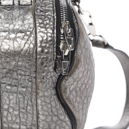 Alexander Wang Metallic Pebbled Lambskin Rockie Carbon Silver Hardware 13 of 13