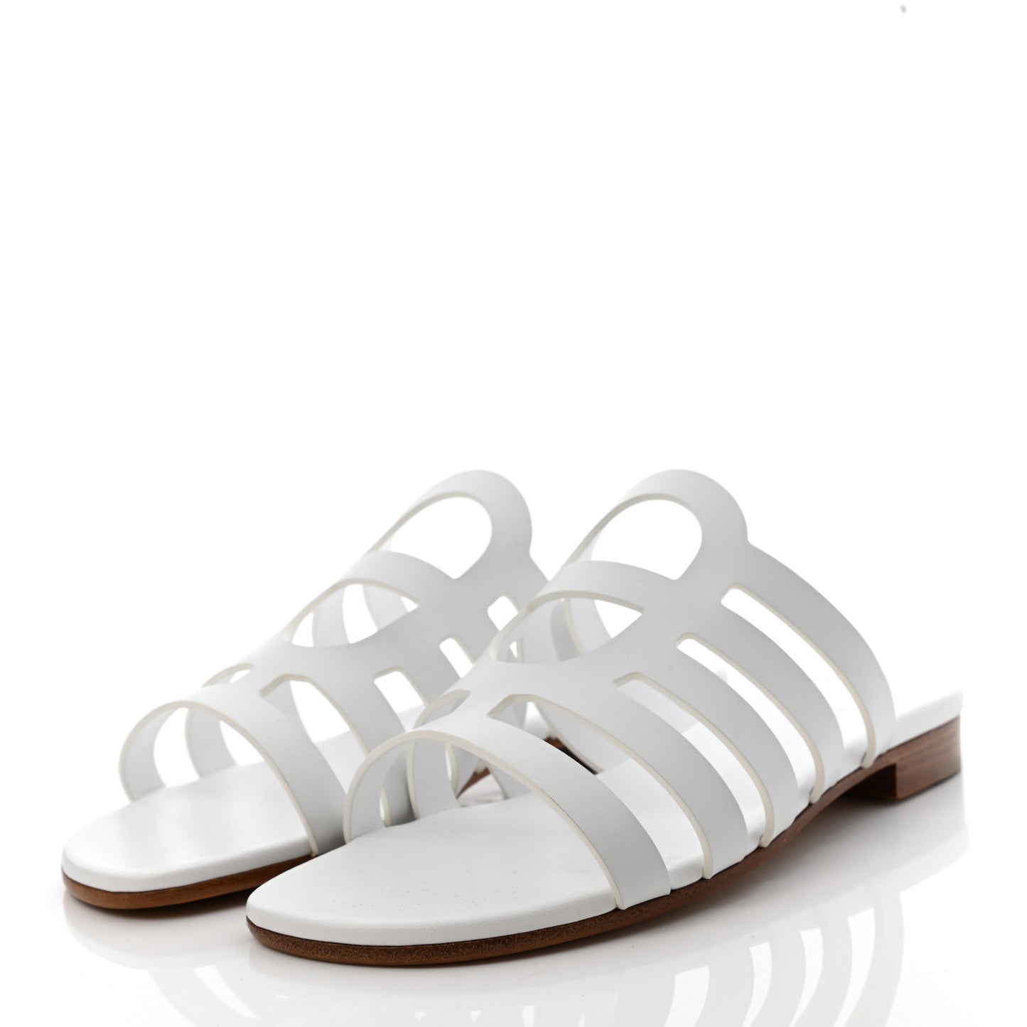 Calfskin Camelia Sandals 36 White