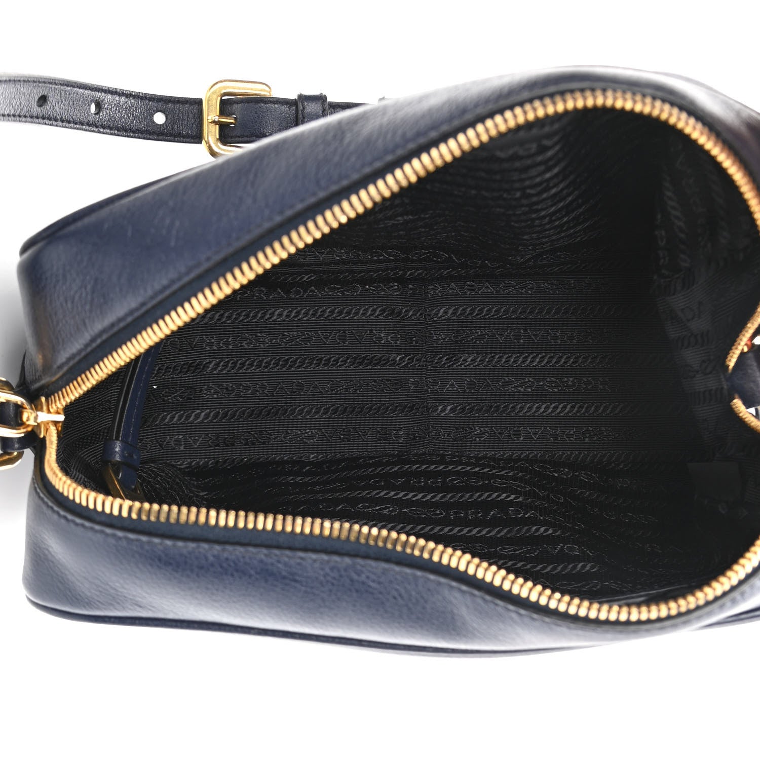 Prada Glace Calfskin Embossed Logo Crossbody Baltico 5 of 11