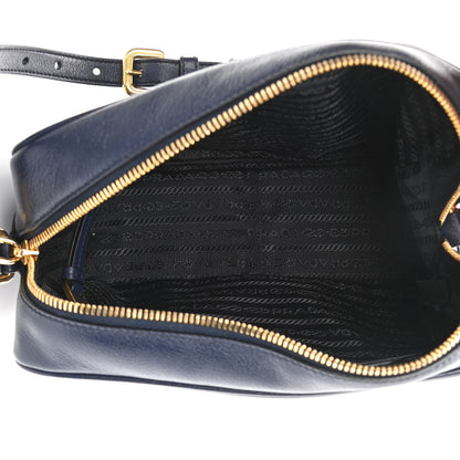Prada Glace Calfskin Embossed Logo Crossbody Baltico 5 of 11