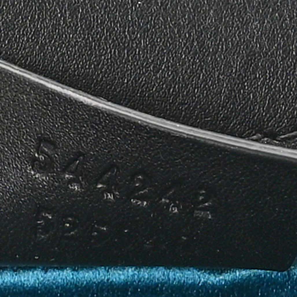 Gucci Velvet Crystal Square G Shoulder Bag Black 7 of 10