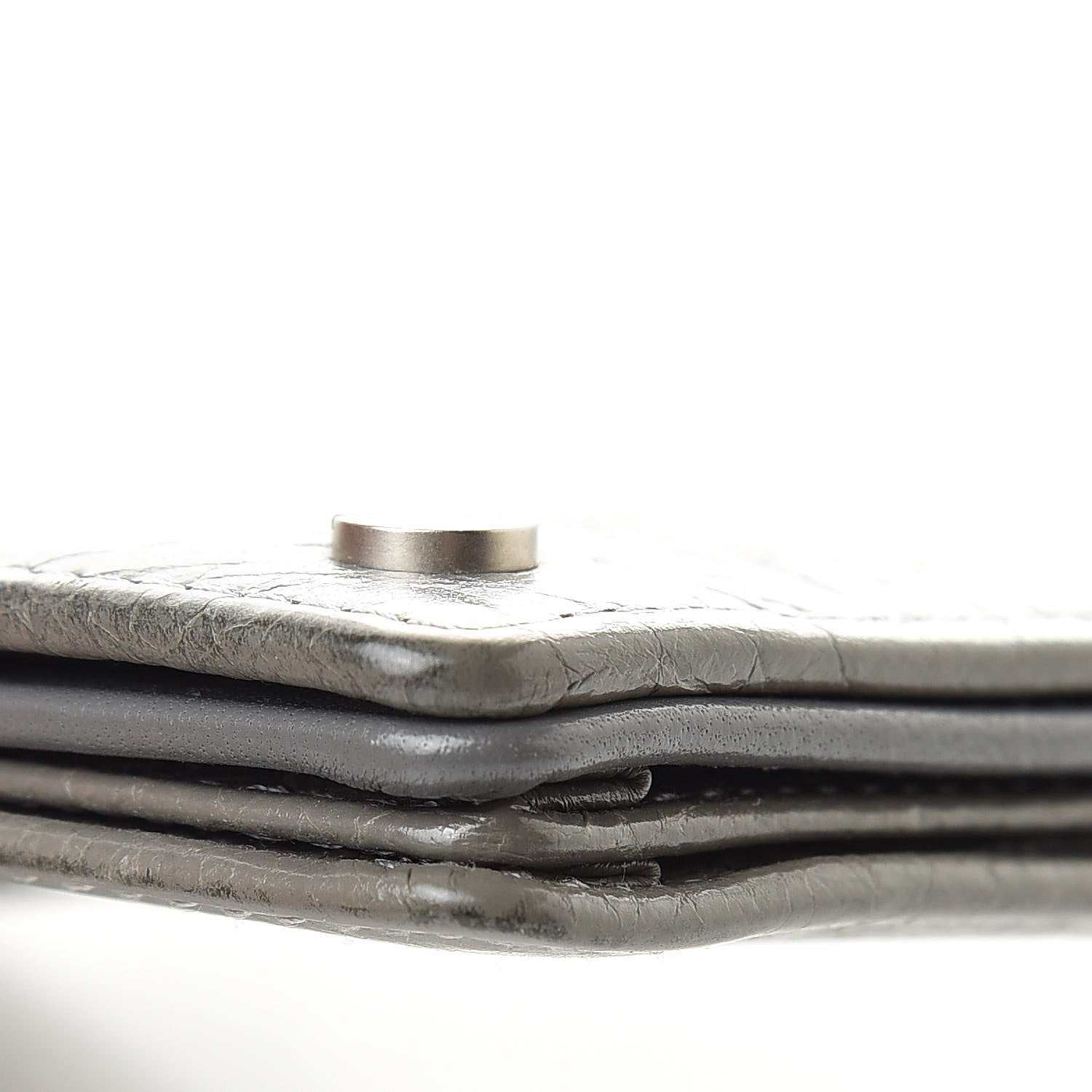 Balenciaga Agneau Arena Nappa Glover Flap Card Case Gris Fumee 10 of 10