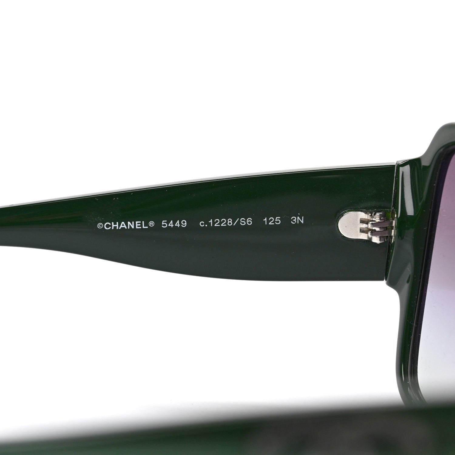 Chanel Acetate Shield Sunglasses 5449 Dark Green 6 of 9
