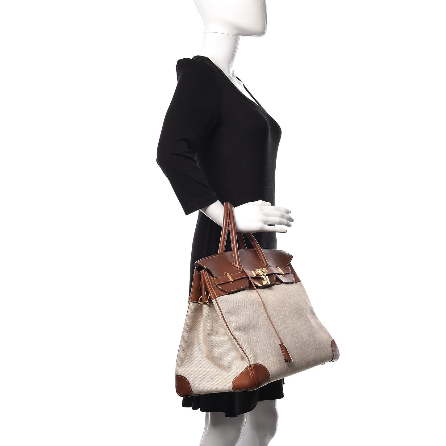Toile Barenia Birkin 40 Fauve