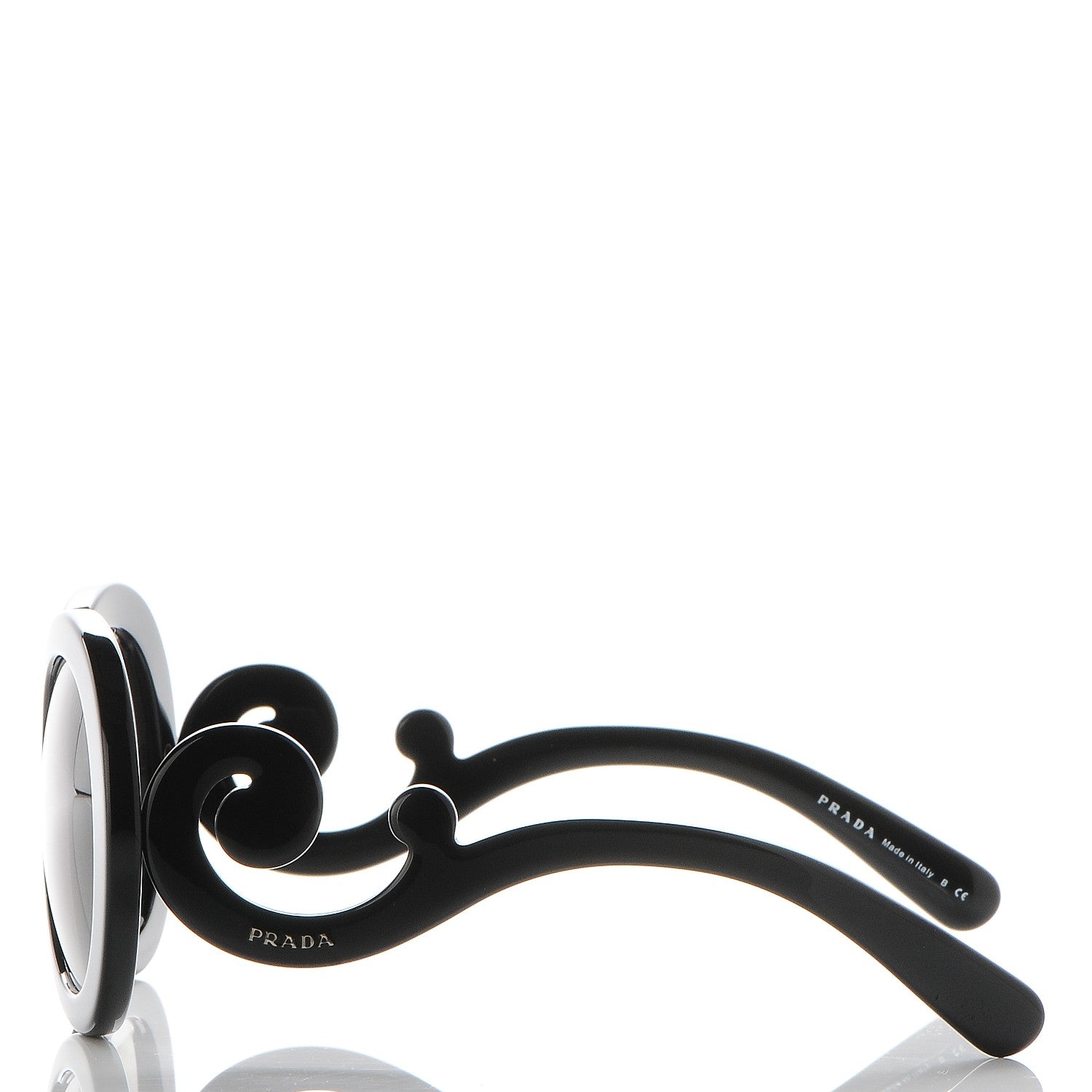 Prada Baroque Sunglasses SPR 27N Black 3 of 7