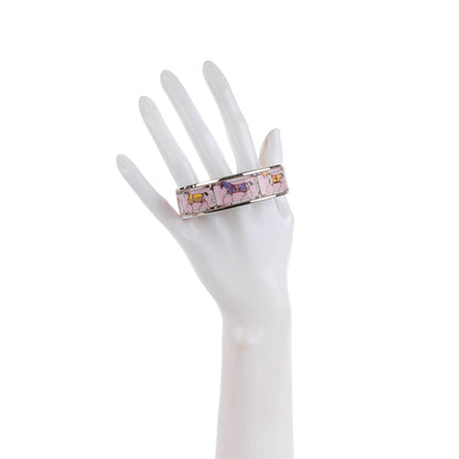 Hermes Enamel Printed Wide Tenues Et Couvertures Bracelet 70 2 of 5
