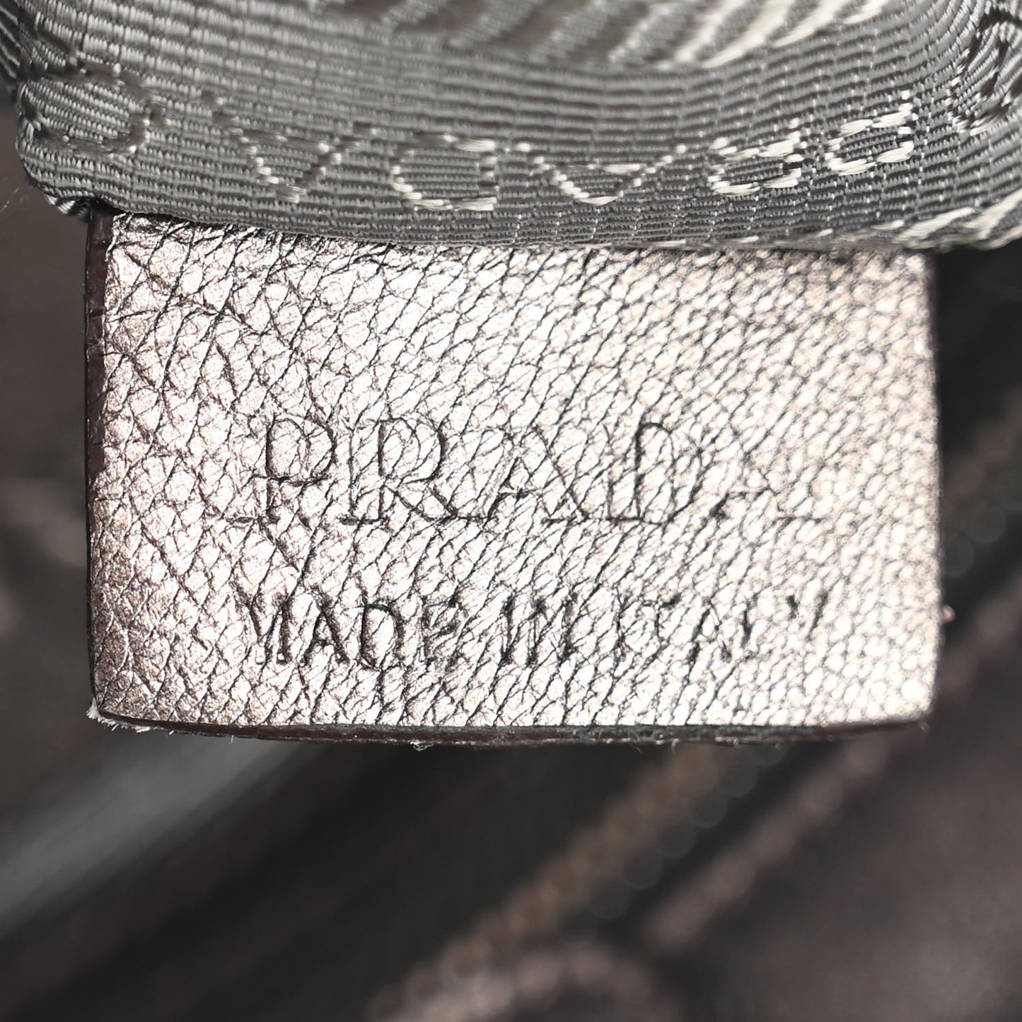 Metallic Nappa Tessuto Nylon Mordore Stripes Tote Ardesia Mord