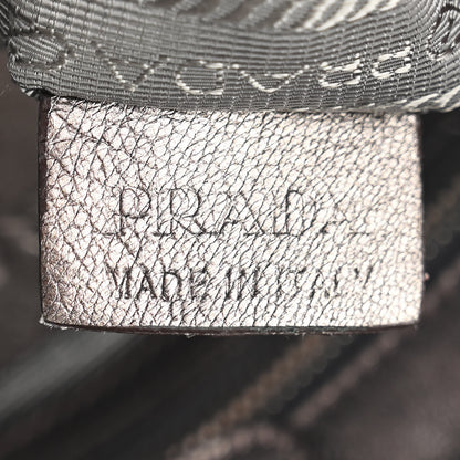 Prada Metallic Nappa Tessuto Nylon Mordore Stripes Tote Ardesia Mord 7 of 10