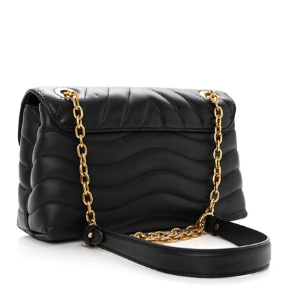 Louis Vuitton Calfskin LV New Wave Chain Bag Black 3 of 10