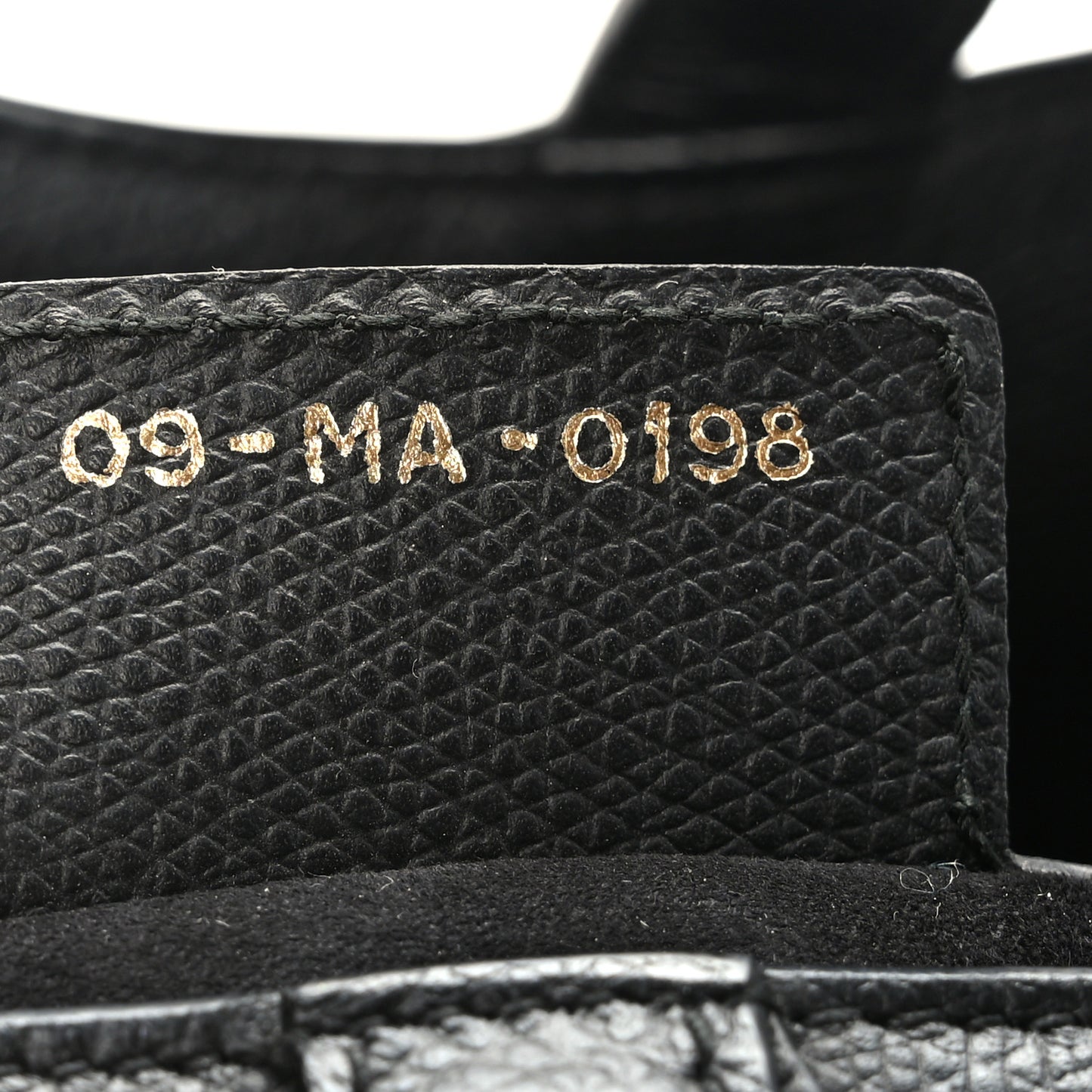 Grained Calfskin Saddle Bag Black