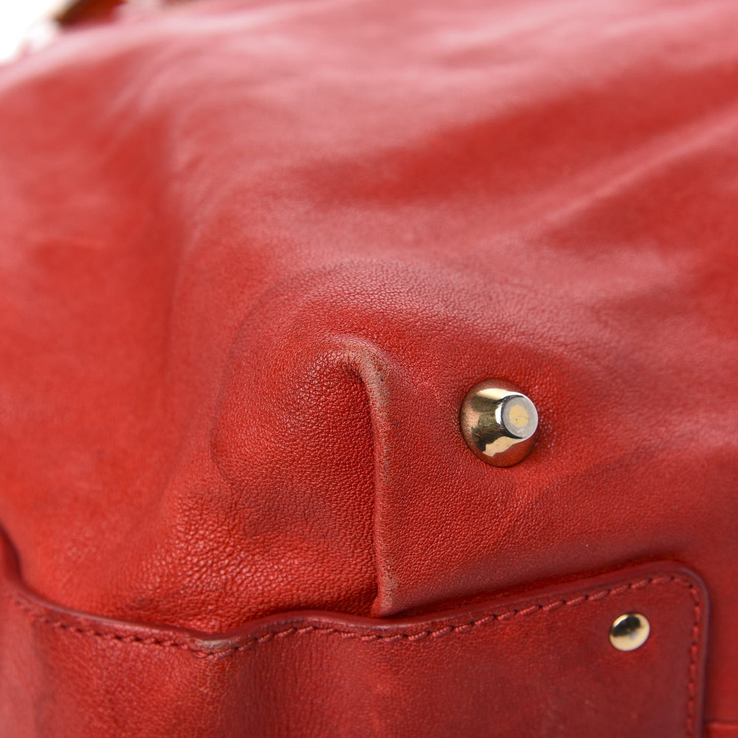 Lambskin Large Angie Shoulder Bag Red