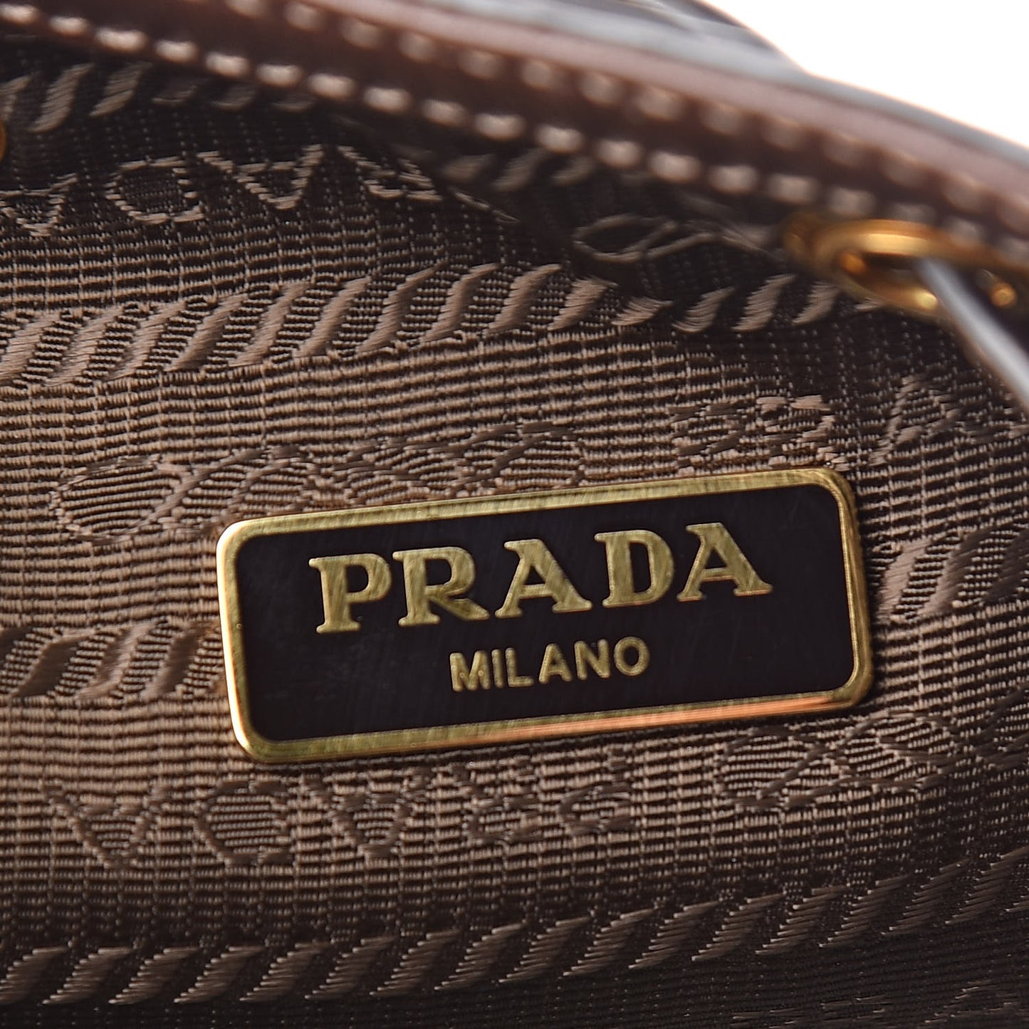 Jacquard Logo Mini Bucket Crossbody Bag Corda Bruciato