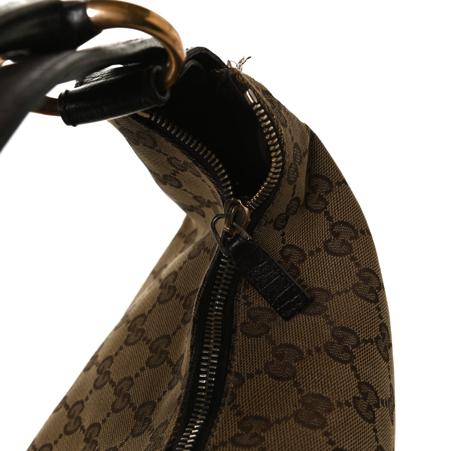 Gucci Monogram Medium Horsebit Chain Hobo Dark Brown 27 of 28