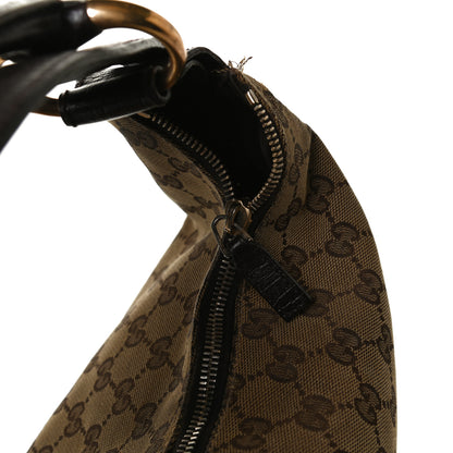 Gucci Monogram Medium Horsebit Chain Hobo Dark Brown 27 of 28