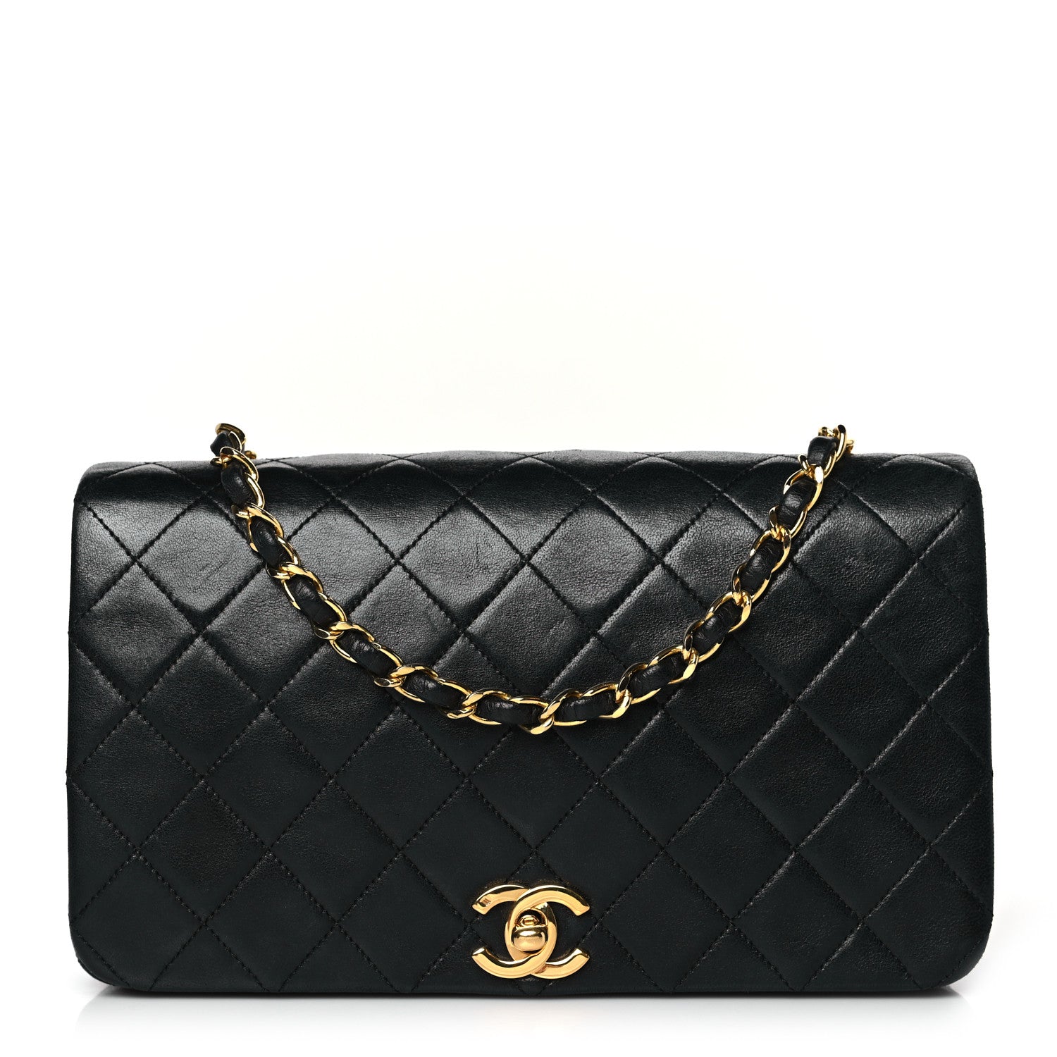 Chanel Lambskin Quilted Small Single Flap Black 1 of 9