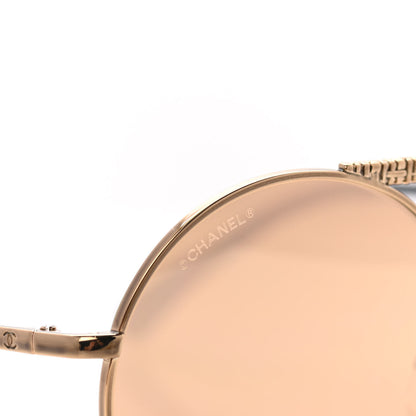 Chanel Metal Winter Round Sunglasses 4232 Gold 5 of 7
