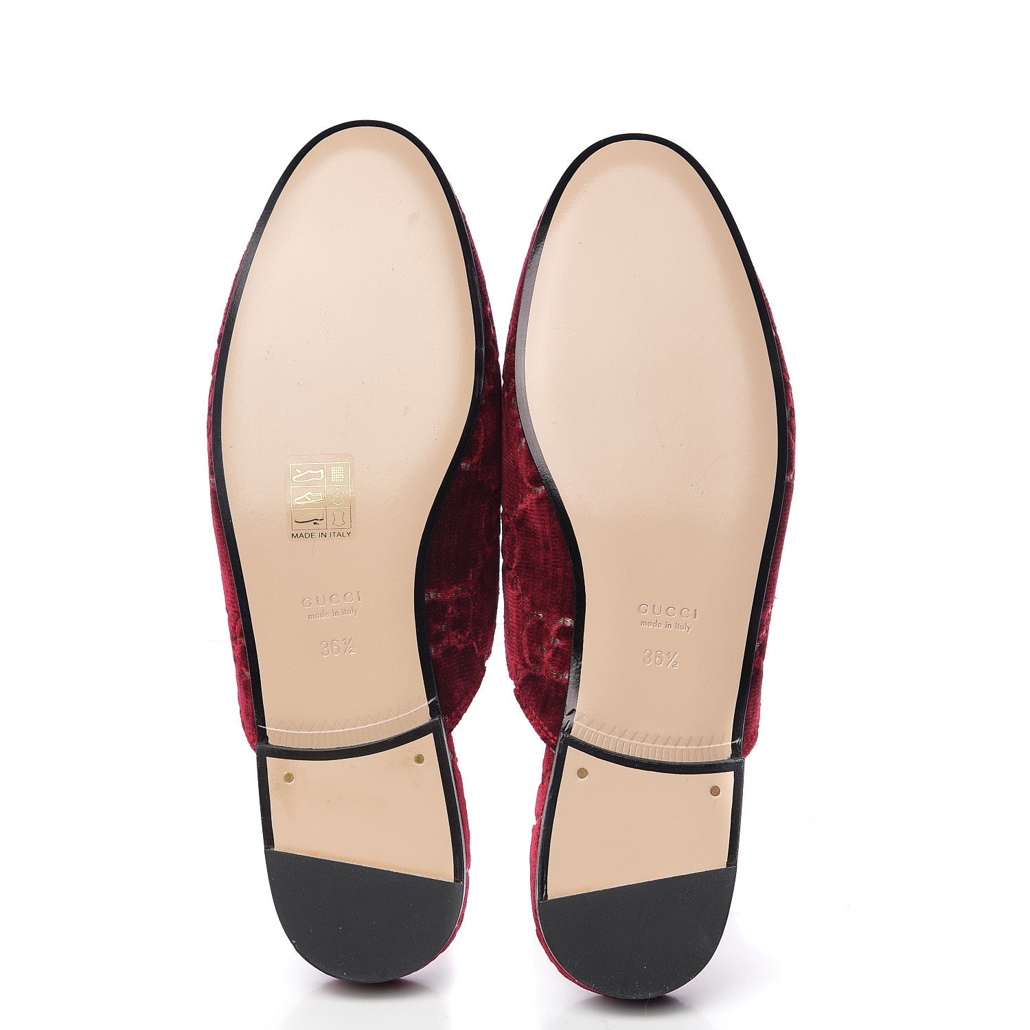 Gucci Velvet GG Monogram Womens Princetown Slippers 36.5 Red Cipria 6 of 8